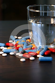 Pills and glass of water