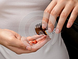 Pills in hands