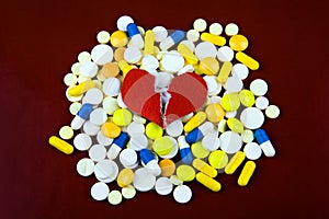 Pills and Heart Shape