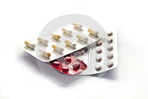 Pills isolated on white