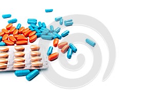 Pills isolated on white