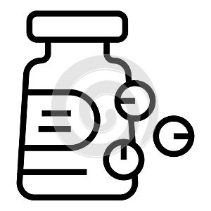 Pills jar icon outline vector. Medicine pill