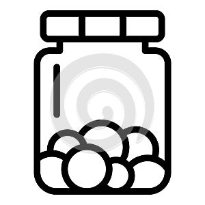 Pills jar icon outline vector. Medicine pill