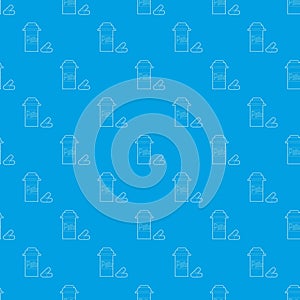 Pills in jar pattern vector seamless blue