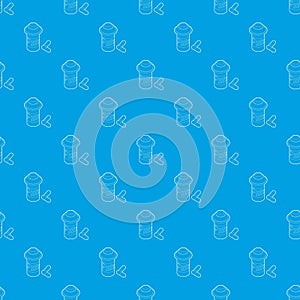 Pills in jar pattern vector seamless blue