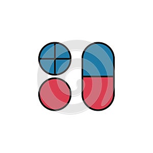 Pills line icon