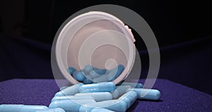 Pills macro shot of drugs. Pharmaceuticals and Medicines. Medical concept video