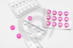 Pills and medications, medicine healthcare concept