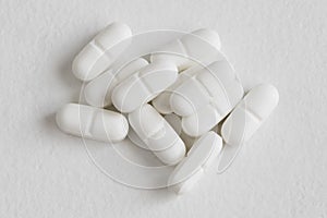 Pills medicine on white background tablet