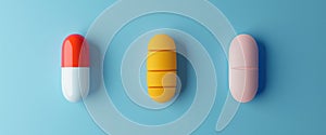 Pills minimal design background