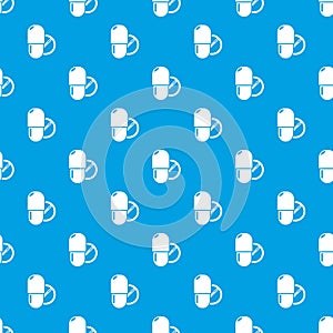 Pills pattern seamless blue