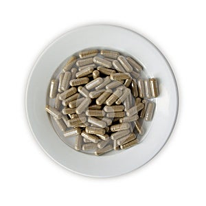 Pills on a plate