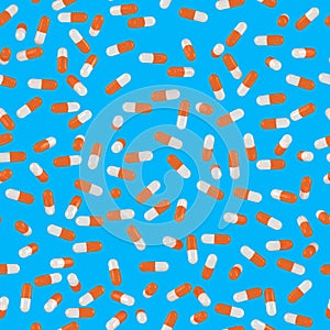 Pills seamless background