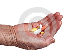 Pills in Senior's Hand