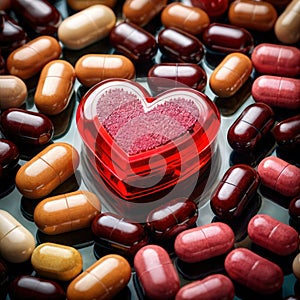 pills in the shape of a heart medicine, health, wellness, drugs, heart, pills, love, cardio, shape