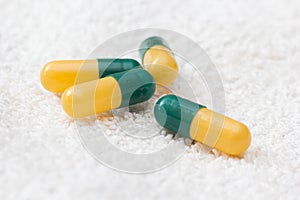 Pills on sterile cloth