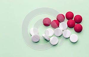pills tablets from bottle isolated medicine medical concept