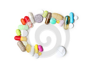 Pills, various pharmaceuticals isolated