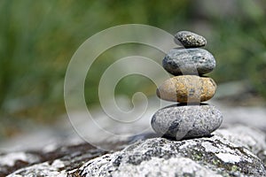 Pilo of round stones