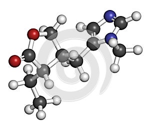 Pilocarpine alkaloid drug molecule. Used in treatment of glaucoma and dry mouth xerostomia.