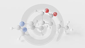 pilocarpine molecule 3d, molecular structure, ball and stick model, structural chemical formula ophthalmic glaucoma agents photo