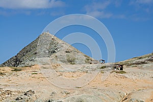 Pilon de Azucar Peak. Colombian La Guajira Desert. Landscape in the desert