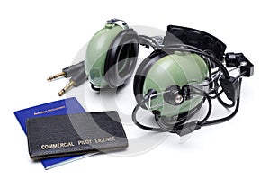 Pilot License And Headset