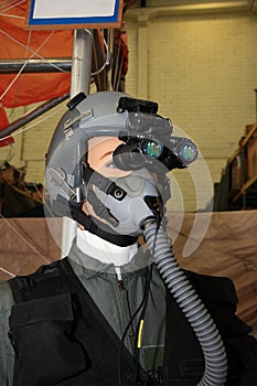 Pilot with night vision goggles