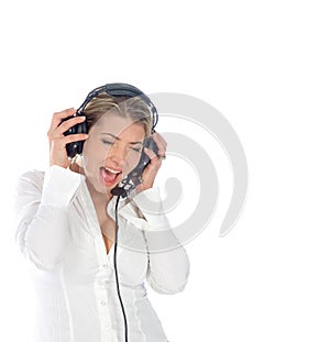 Pilot over white background