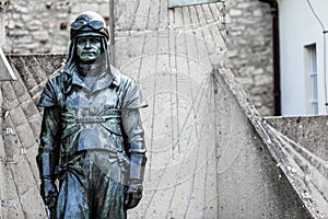 Pilot statue monument in prague