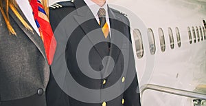 Pilot and stewardess.