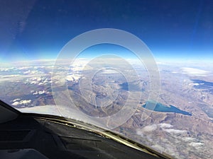Pilot view from cockpit, inflight view
