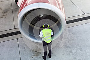 Pilot during walk around