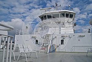 Pilothouse on a ferry photo