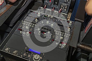 Piloting an airplane