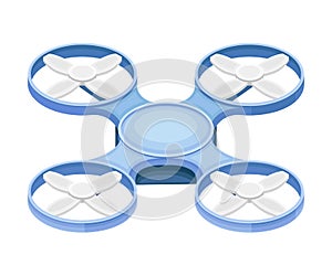 Pilotless Drone as Aerial Vehicle with Remote Control Isometric Vector Illustration