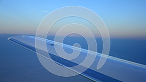 Pilots view in an airplane cockpit