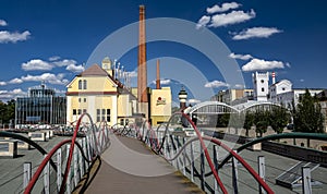 Pilsen, Czech Republic - August 16, 2022 - Pilsner Urquell Brewery from 1839, Pilsen town is known as the birthplace of the