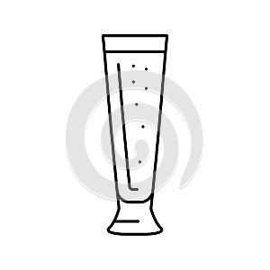 pilsner beer glass line icon vector illustration