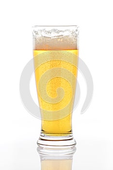 Pilsner Glass with a sip missing