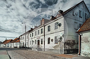 pilsudskiego street in tykocin, podlasie, poland