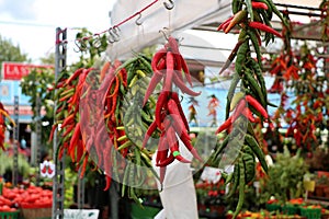 Pimenta peppers no mercado em montreal