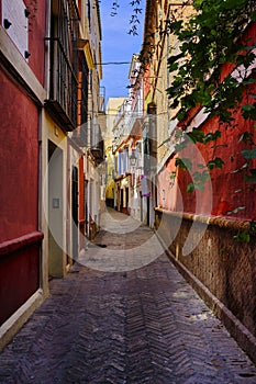 Pimienta Street in Barrio de Santa Cruz, Sevilla photo