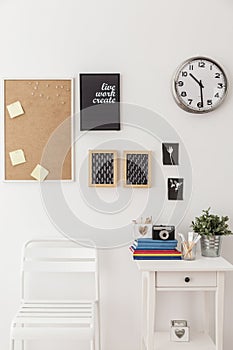 Pin board in study space