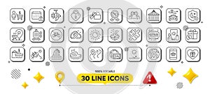 Pin, Calendar and Fishing reel line icons pack. For web app. 3d design elements. Vector