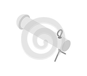 Pin with cotter pin isolated sign. Rigging connection