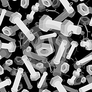 Pin with cotter pin pattern seamless. Rigging connection background