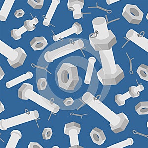 Pin with cotter pin pattern seamless. Rigging connection background