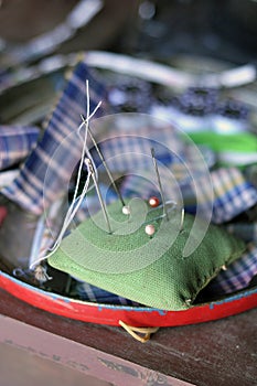 Pin Craft Fabric Work Pillow