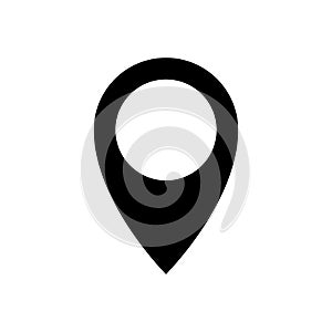 Pin drop icon, geolocation sign, location symbol